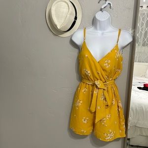 Yellow flower romper from lulu
